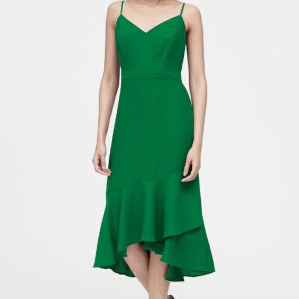 NWT Banana Republic Kelly Green Midi Dress